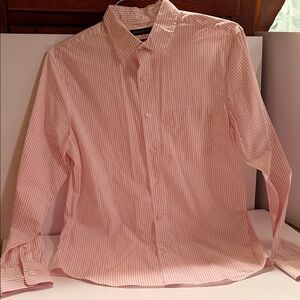 Banana Republic Men's Light Pink Striped Dress Shirt